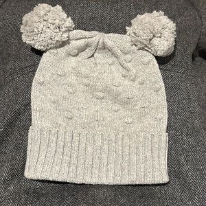 J. Crew Crewcuts Double Pom Bobble hat. Heather grey. Size S-M.